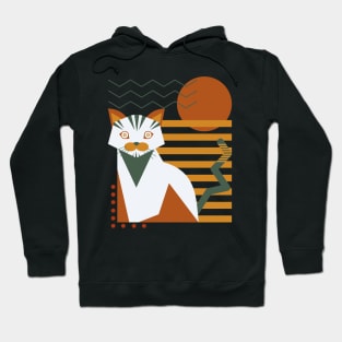 Geometric Cat Abstract Shapes Hoodie